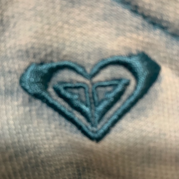 Turquoise colored Roxy scoop neck sweatshirt - Picture 5 of 5